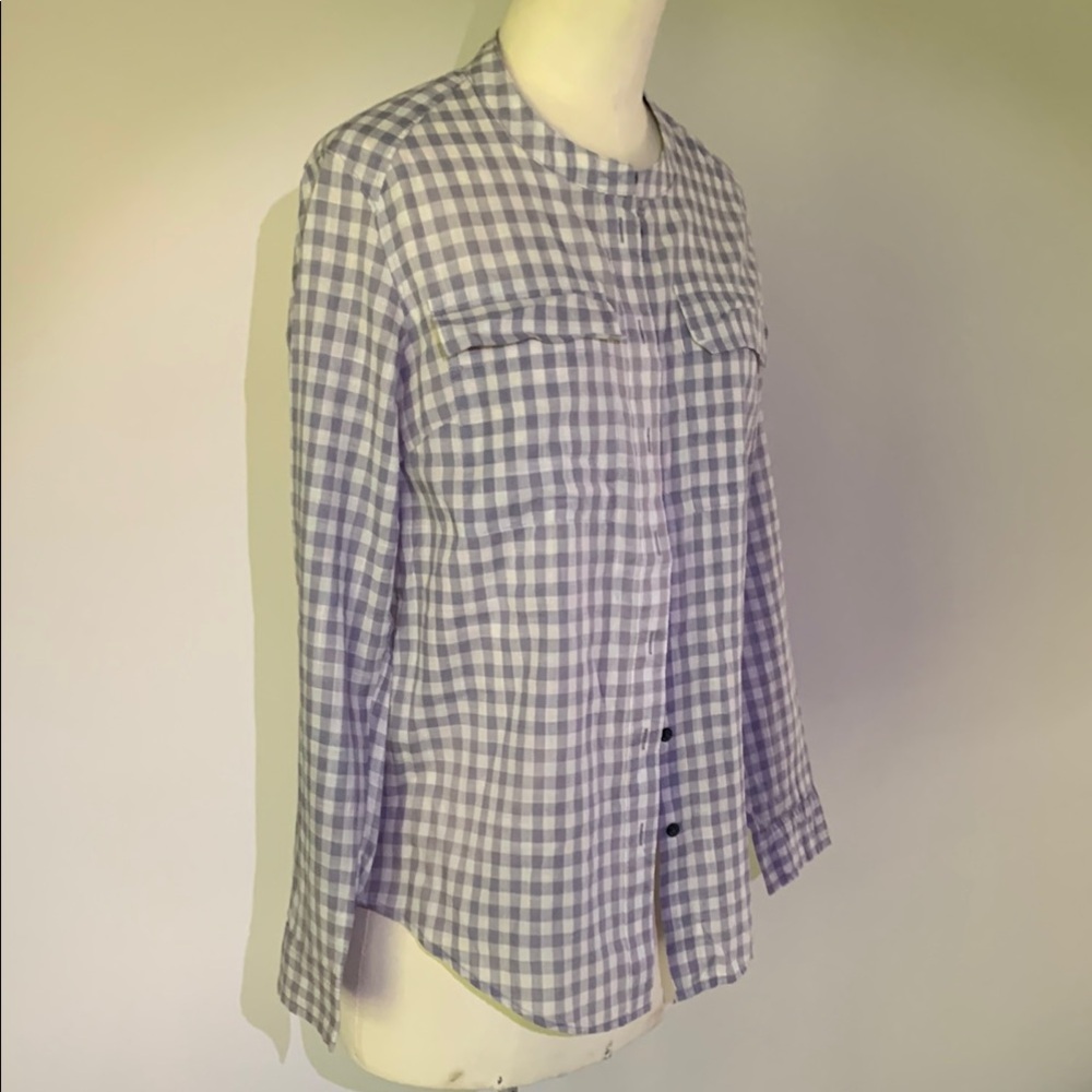 GAP Chic Gingham Button-Up Shirt Sz XS Lightweight